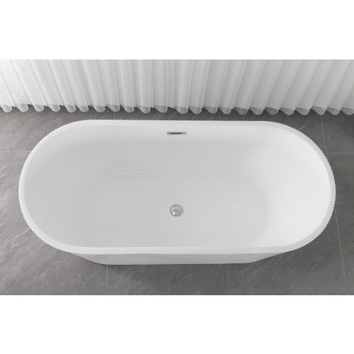 Freistehende Badewanne RENO Weiß