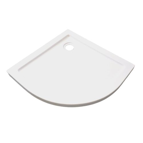 Rund-Brausetasse 80x80x4cm Steineffekt weiss