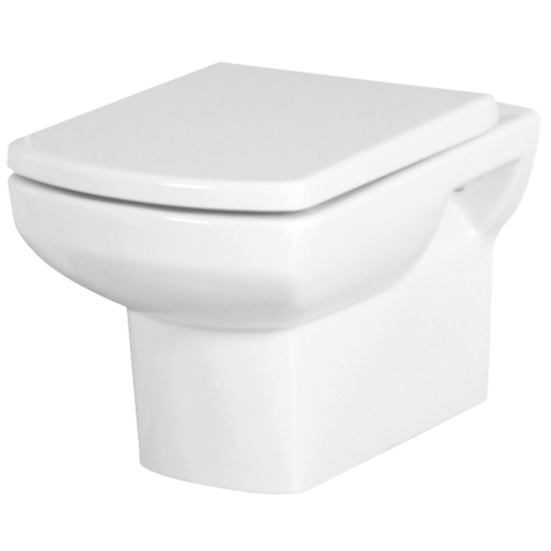 NERO zidni WC s WC sjedalom bijelo