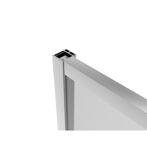 Eck-Duschkabine (Halb) chrome 90x200 cm 6mm ESG Easy-Clean