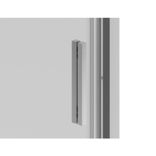 Schiebetür schwarz 100x200 cm 6mm ESG Easy-Clean/Soft-Close