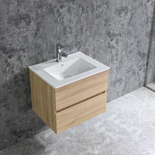 CORBO 60 függesztett alsóbútor, kerámiamosdóval, 2 fiókkal