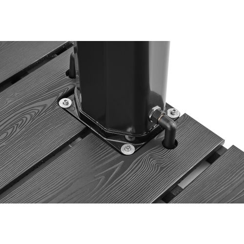 2 fache Solardusche schwarz 40L