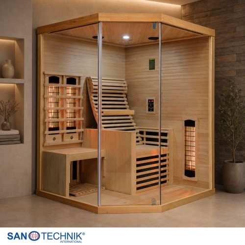 Sanotechnik - CARBON 3 Infrarotkabine für 2 Personen 150x150x195 cm