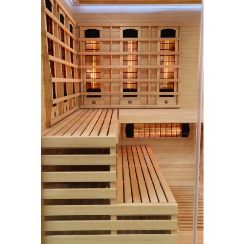 DELUXE Infrarotkabine 3-4 Pers. 150x150x200 cm