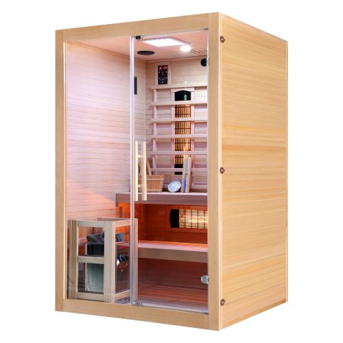 TWINCOMBI Sauna+Infrarot 2 Pers. 130 x120x 200 cm