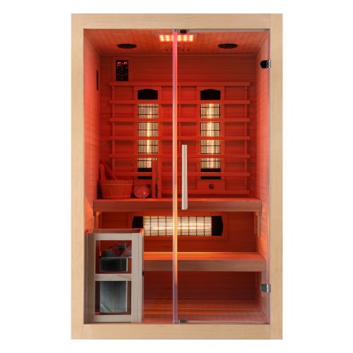 TWINCOMBI Sauna+Infrarot 2 Pers. 130 x120x 200 cm