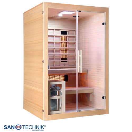 Sanotechnik - TWIN COMBI Sauna+Infrarotkabine für 2 Personen 130x120x200 cm