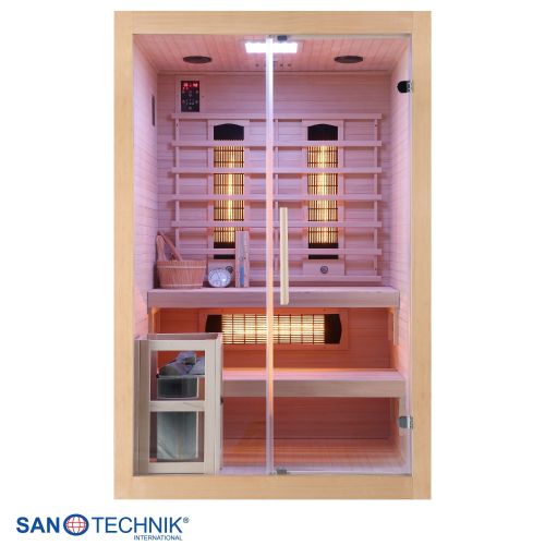 Sanotechnik - TWIN COMBI Sauna+Infrarotkabine für 2 Personen 130x120x200 cm