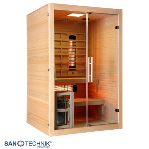 Sanotechnik - TWIN COMBI Sauna+Infrarotkabine für 2 Personen 130x120x200 cm