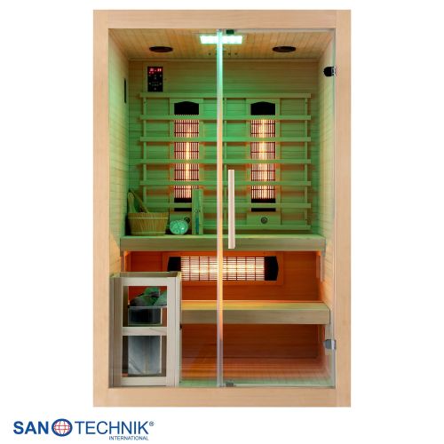 Sanotechnik - TWIN COMBI Sauna+Infrarotkabine für 2 Personen 130x120x200 cm