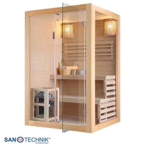 Sanotechnik - PANORAMA Sauna für 2 Personen 130x120x200 cm