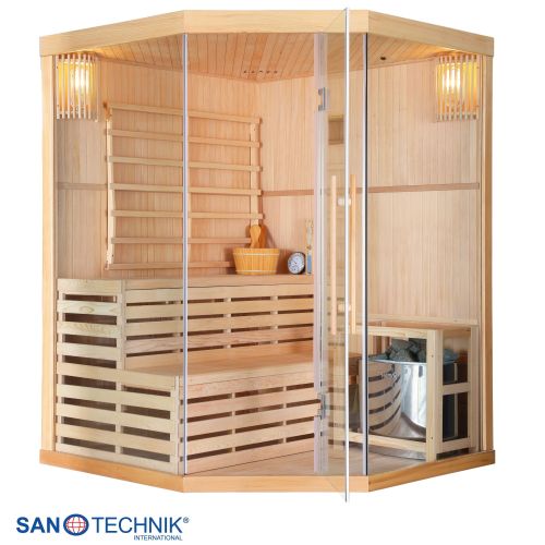Sanotechnik - TALLINN savna za 3 osebe 150x150x200 cm