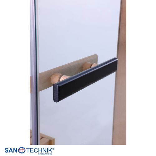 Sanotechnik - PANORAMA BLACK savna za 2 osebi 130x120x200 cm