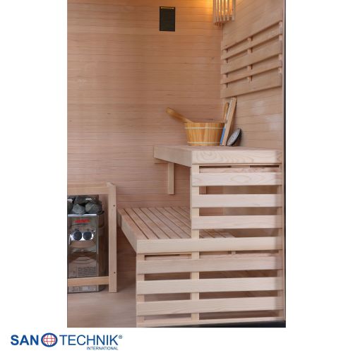 Sanotechnik - PANORAMA BLACK savna za 2 osebi 130x120x200 cm