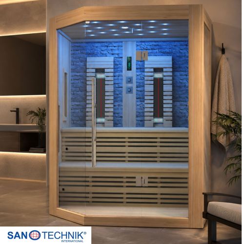 Sanotechnik - KIRUNA infrardeča kabina za 3–4 osebe 160x160x210 cm