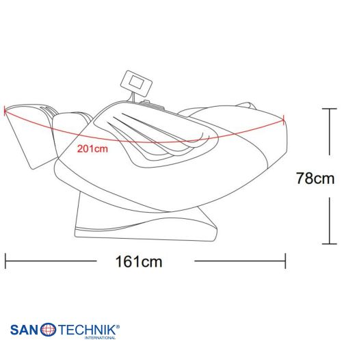 Sanotechnik - PRIMORA masszázsfotel, fekete