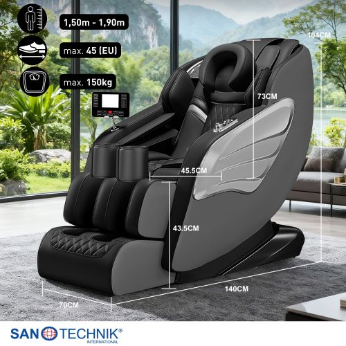 Sanotechnik - PRIMORA masszázsfotel, fekete