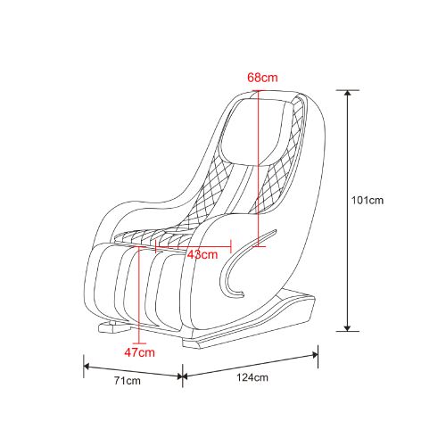 Sanotechnik - LUXUS – MASSAGESESSEL grau/beige 71x148x101  cm