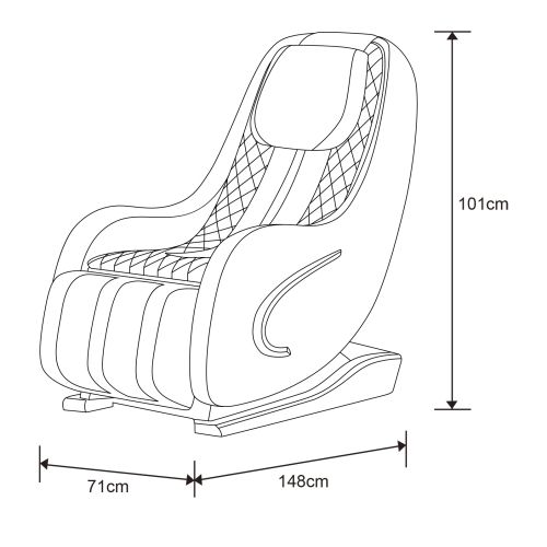 Luxus-Massagesessel - grau/beige