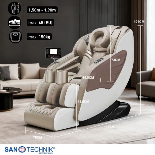 Sanotechnik - SENORA masszázsfotel, bézs-barna