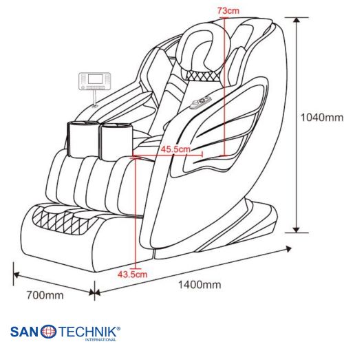 Sanotechnik - SENORA masszázsfotel, bézs-barna