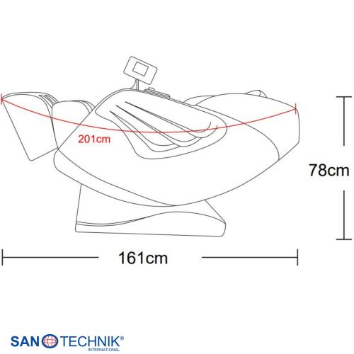 Sanotechnik - SENORA masszázsfotel, bézs-barna