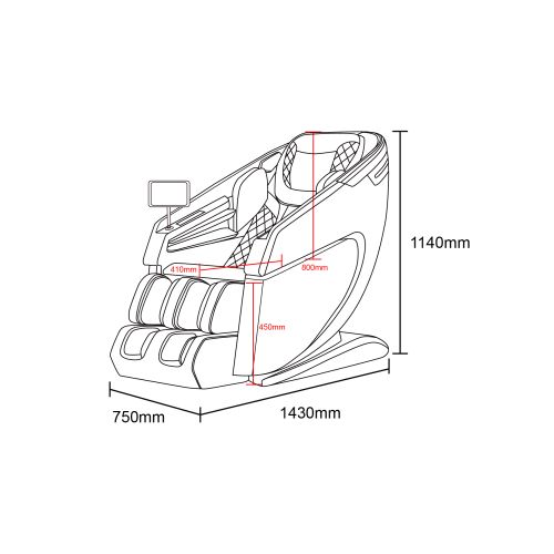 Sanotechnik - RESTORA Luksuzni masažni stol – Bež/Krem 75 x 143 x 114 cm