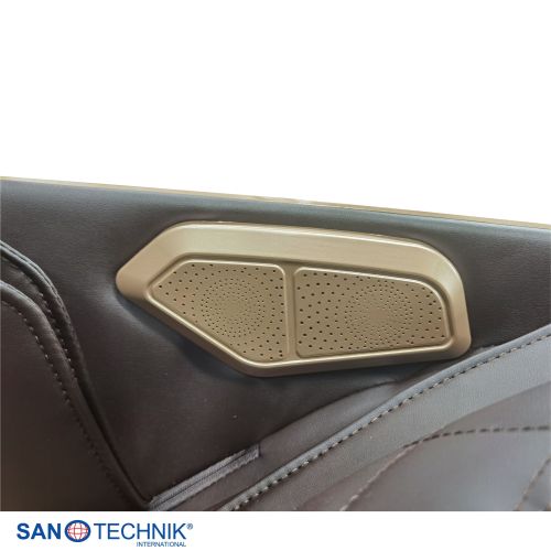 Sanotechnik - MEDORA luksuzna masažna stolica – Crna/Smeđa 75x143x114 cm