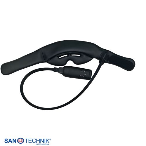 Sanotechnik - MEDORA luksuzna masažna stolica – Crna/Smeđa 75x143x114 cm