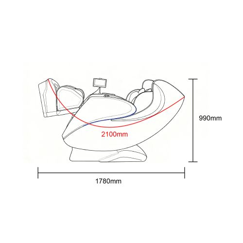 Sanotechnik - LUXORA Luksuzni masažni stol – Črn 76x159x115 cm
