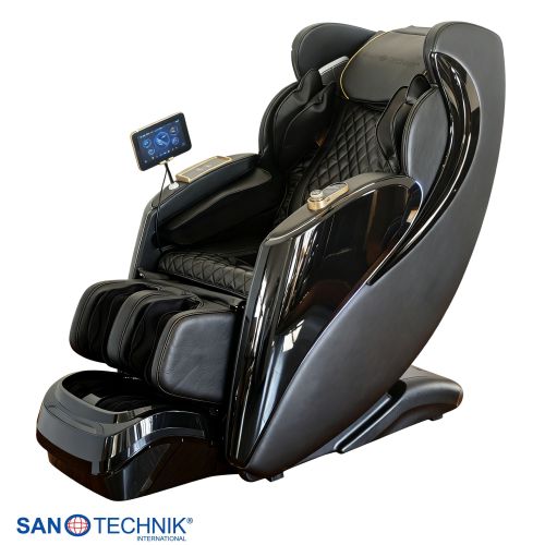 Sanotechnik - LUXORA Luksuzna masažna fotelja – Crna 76x159x115 cm