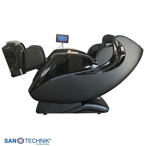 Sanotechnik - LUXORA Luksuzna masažna fotelja – Crna 76x159x115 cm
