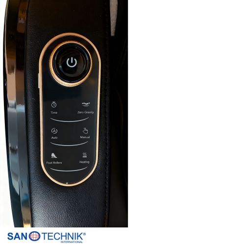 Sanotechnik - LUXORA Luksuzna masažna fotelja – Crna 76x159x115 cm