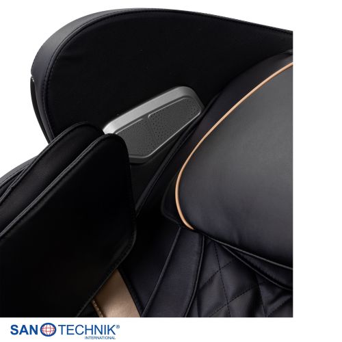 Sanotechnik - LUXORA Luksuzna masažna fotelja – Crna 76x159x115 cm