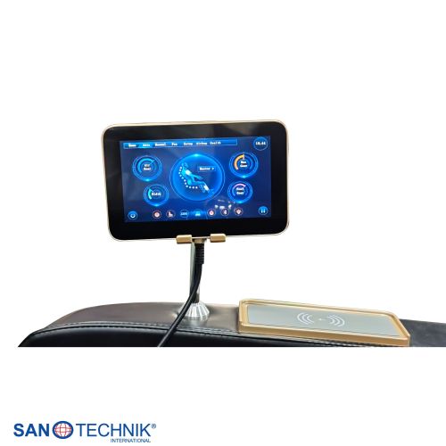 Sanotechnik - LUXORA Luksuzna masažna fotelja – Crna 76x159x115 cm