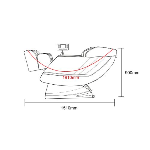 Sanotechnik - VITALORA luksuzni masažni stol – Črna/Srebrna 74x147x108 cm