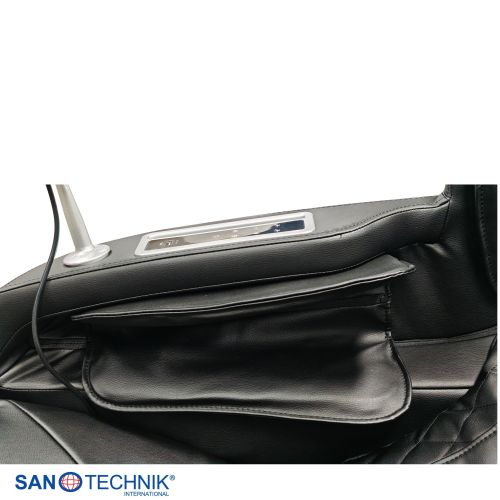 Sanotechnik - VITALORA luksuzna masažna fotelja – Crna/Srebrna 74x147x108 cm