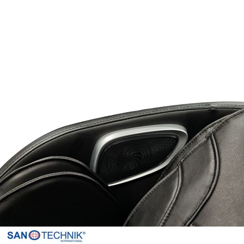 Sanotechnik - VITALORA luksuzna masažna fotelja – Crna/Srebrna 74x147x108 cm