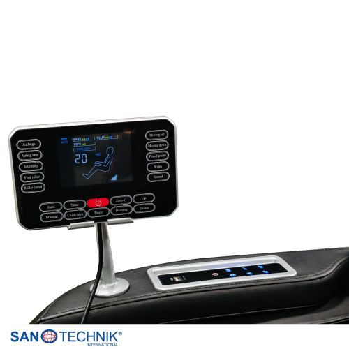 Sanotechnik - VITALORA luksuzna masažna fotelja – Crna/Srebrna 74x147x108 cm