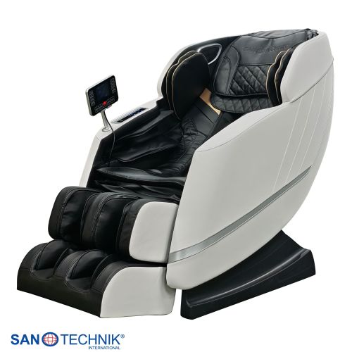 Sanotechnik - CALMORA luksuzna masažna fotelja – Bijela/crna 74x147x108 cm