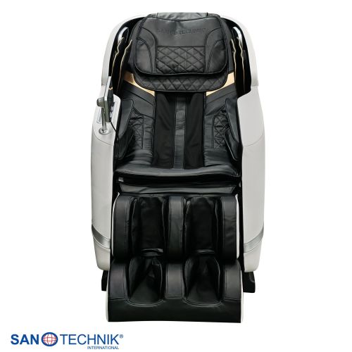 Sanotechnik - CALMORA luksuzna masažna fotelja – Bijela/crna 74x147x108 cm