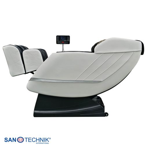 Sanotechnik - CALMORA luksuzna masažna fotelja – Bijela/crna 74x147x108 cm