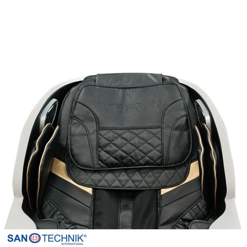 Sanotechnik - CALMORA luksuzna masažna fotelja – Bijela/crna 74x147x108 cm