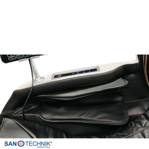 Sanotechnik - CALMORA luksuzna masažna fotelja – Bijela/crna 74x147x108 cm