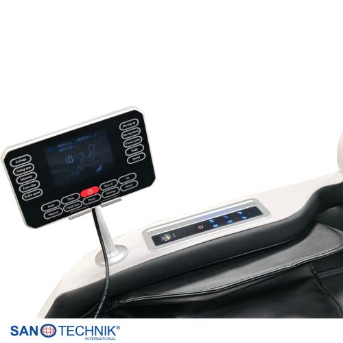 Sanotechnik - CALMORA luksuzna masažna fotelja – Bijela/crna 74x147x108 cm