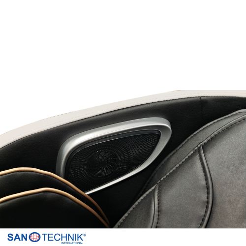 Sanotechnik - CALMORA luksuzna masažna fotelja – Bijela/crna 74x147x108 cm