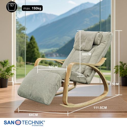 Sanotechnik - LIGORA KOMFORT ljuljačka sa osloncem za noge siva 64x114x85 cm