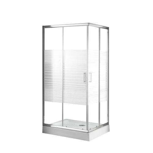 Sanotechnik - Eckduschkabine 78,5-79,5x98,5-99,5x185cm