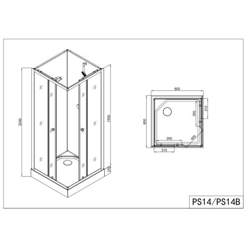 Komplettdk FORTE 1 80x80x203cm